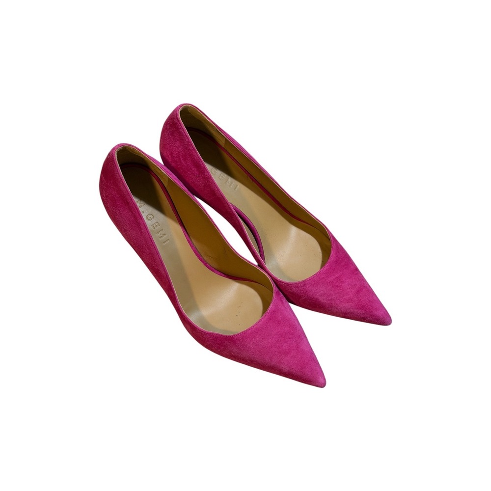 M.Gemi The Esatto Suede Pointed Toe Pumps Pink 38.5 Women Luxury Italian Heels